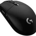 Logitech G305 Lightspeed Wireless Gaming Mouse, Hero Sensor, 12,000 DPI, Lightweight, 6 Programmable Buttons, 250h Battery, On-Board Memory, Compatible with PC, Mac - Black