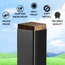 Thyle 2 Pcs 4 x 4 x 39.4 Inches(Actual 3.5 x 3.5) Post Sleeve Vinyl, Black