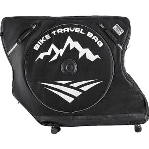 VEVOR Bike Travel Bag, Road Bike Bag Road Bicycle Storage Carry with TSA Lock & Dual Zipper, Black Bicycle Case Wheelbase 37-42 in for Air Travel, Outdoor Use, Airplane, Car, Train, Subway Transport