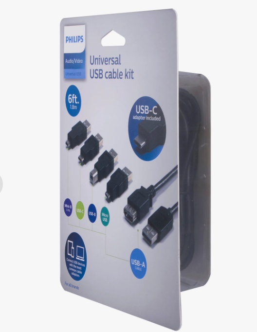 Philips Audio/Video Universal USB Cable Kit -6 pcs
