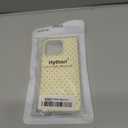 Hython for iPhone 16 Pro Case Cute Polka Dot Aesthetic Design Simple Cover 6.3", Thin Slim Anti-Scratch Soft TPU Bumper Shockproof Rubber Protective Phone Cases for Women Girls Girly Boys, Yellow
