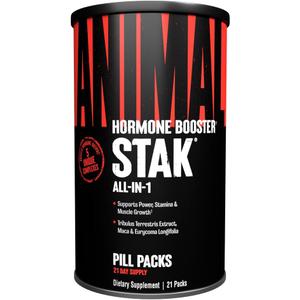 Animal Stak Complete Natural Hormone Booster Supplement with Tribulus Natural Testosterone Booster for Athletes Contains Estrogen Blockers 1 Month Cycle (EXP 08/01/27)