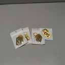 4 x A-Z Stainless Steel Letter Keychain - Alphabet Initial Key Ring for Men Women, Purse or Car Charm