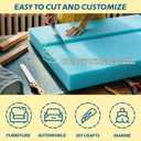 Couch Cushion Replacement, 3 Inch Thick 72"24" High Density Upholstery Memory Foam Cushion Sheet Foam for Mattress Topper Mattress Sofa Cushion Pet Bed