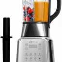 Glass Blenders for Kitchen Stainless Steel Professional Blender for Smoothies 1500W Motor, Nut Milk Maker Machine 9 Adjustable Speeds, 14 Preset Programs, BPA-Free Glass Jar blender, Soy Milk, Soups