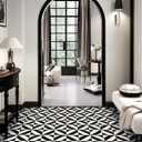 MORCART Peel and Stick Floor Tile - 20 PCS, 11.8" x 11.8" Vinyl Flooring - Waterproof Self-Adhesive Tile Sticker for Bathroom, Kitchen, Dining Room, Bedrooms - Cover 19.4 Sq. Ft, Black & White Marble