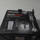 Mueller Multistick 5-in-1 Immersion Blender Handheld, 12 Speed Hand Mixer - Turbo Boost, Heaviest Duty Copper Motor, Titanium Blades Hand Blender, Milk Frother Wand, Whisk, Beaker, Chopper, Grey (Gray)