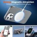 zapica Magnetic for iPhone 14 Pro Max Case, [Compatible with MagSafe] [Military Grade Drop Protection] Translucent Matte Shockproof Anti-Scratch Phone Cover, Dark Gray
