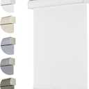 Persilux Free-Stop Cordless 100% Blackout Roller Shades for Window Blinds with Valance (94" W x 72" H) Thermal Insulated Roller Blinds for Windows Shades for Home, Bedroom, Door, White, Custom Size