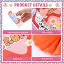 2 x Pajean 62 Pcs Retro Groovy Classroom Bulletin Board Decorations Inspirational Posters with 3D Paper Fans Groovy Cutouts Motivational Bulletin Board Set for Back to School Classroom Home Decorations