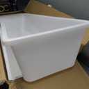 Geelin 4 Pcs 12 Gallon/48 Quart Plastic Livestock Water Trough, White 39" Long Large Capacity Livestock Feeding Trough for Calves Pig Sheep Horses Alpacas and Goats Farm Animal Feeding