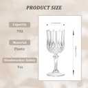 7OZ Plastic Wine Glasses, Reusable Vintage Goblets Unbreakable Drinking Glasses Crystal Water Cups Champagne for Wedding, Parties (100, Clear) 6.69 inches x 2.75 inches