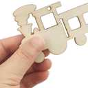 30 Pack 4 Inch Unfinished Wood Train Cutouts Crafts Wooden Train to Paint Train Shape Cutouts Paint Wooden Cars Hanging Ornaments DIY Gift Tags for Home Party Decoration Craft Project