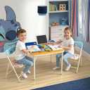 Disney Stitch Kids Activity Table and Chair Set, 3-Piece Folding Toddler Table with 2 Chairs, Padded Seats, Durable Frame for Play, Crafts & Snacks, 24"L x 24"W x 18.5"H