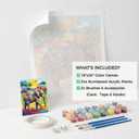 Paint by Numbers for Adults - Vibrant Pop Art Animals - Colorful DIY Acrylic Painting Kits - Psychedelic Lion, Hipster Cat, Boho Elephant & Sea Turtle - Modern Abstract Wall Decor - 16"x20" (Elephant)