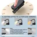 Clip on Book Light, 3 Color Temperatures Stepless dimming Reading Lights for Books in Bed with 360 rotatable Clip-on Reading Light for Travel, Kids & Book Lovers