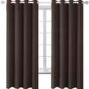 BGment Blackout Curtains for Bedroom - Grommet Thermal Insulated Room Darkening Curtains for Living Room, Set of 2 Panels (52 x 72 Inch, Brown)