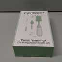 Momcozy Bottle Brush Kit with Push-Press Foam Design - Newborn Essentials Gift, Portable Cleaning Tool for Home & Travel, Baby Bottle Cleaner Brush for Breast Pumps & Nipples, Green (Press Bubble Style)