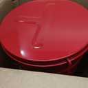 Justrite 6 Gallon Galvanized Steel Oily Waste Can, 16" x 12" Metal Oil Rag Safety Can With Foot Operated Self-Closing Lid for Oil Rag Disposal, Made in the USA, Red, 09100