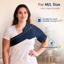 Comfytemp Shoulder Heating Pad Microwavable for Rotator Cuff, Wearable Microwave Moist Heating Pad, Shouder Wrap for Frozen Shoulder Relief, Recovery Items for Women Seniors (M/L)