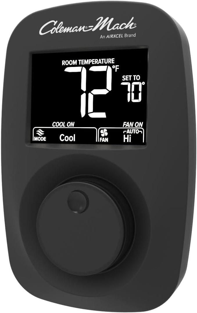 Coleman 9420A382 Heat/Cool Wall Thermostat - Digital, Black