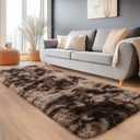 Fluffy Area Rugs for Living Room, Soft Shaggy Carpets for Living Room, Upgrade Anti-Slip Fuzzy Rugs for Kids' Room, Perfect Decor for Modern Home Tie Dye Coffee 2x6Feet