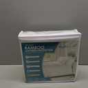 PlushDeluxe Premium Bamboo Mattress Protector  Queen Size, Waterproof, & Ultra Soft Breathable Noiseless Washable Bed Mattress Cover for Comfort & Protection - White