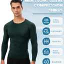 Men's Compression Shirt Long Sleeve Athletic Workout T-Shirts Top Active Sport Base Layer Undershirt Dry Fit (XL)
