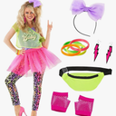 Morph 80s Outfit for Women 80s Costume Decades Day Outfits Womens 80 s Outfit for Party Halloween Disco Costume XL