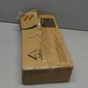 QEEIG Bathroom Floating Shelves for Wall - 15.7" Wall Mounted Shelf Over Toilet Farmhouse Home Decor Display Bookshelf Small 15.7 x 6.7 inch Set of 2, Rustic Brown (008-40BN)