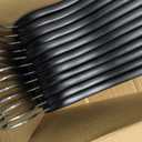 Amazon Basics Wood Suit Clothes Hangers for Closet Organizer, Black, 30-Pack