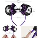 Ghost Ears, Mouse Ears Headband for Women Girls Adults, Halloween Accessories for Party Trip Parks Cosplay Decorations