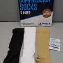 Doctor's Select 3 Pairs Copper Toeless Compression Socks Women & Men - 20-30 mmHg Open Toe Compression Socks Knee High Women, Medium