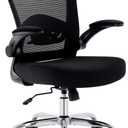 Office Chair,Ergonomic Desk Chair with Adjustable Lumbar Support, Mesh High Back Computer Chair with Flip-up Armrests,Rocking Tilt Rolling Swivel Executive Chair for Home Office Black