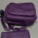 Idesort Small Backpack Purse for Women Girls Cute Backpacks Purse set with Wallet Convertible Shoulder bag (Purple)