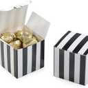 AWELL Small Candy Box Bulk 2x2x2 inch, Black White Stripes Box Party Favors Pack of 50