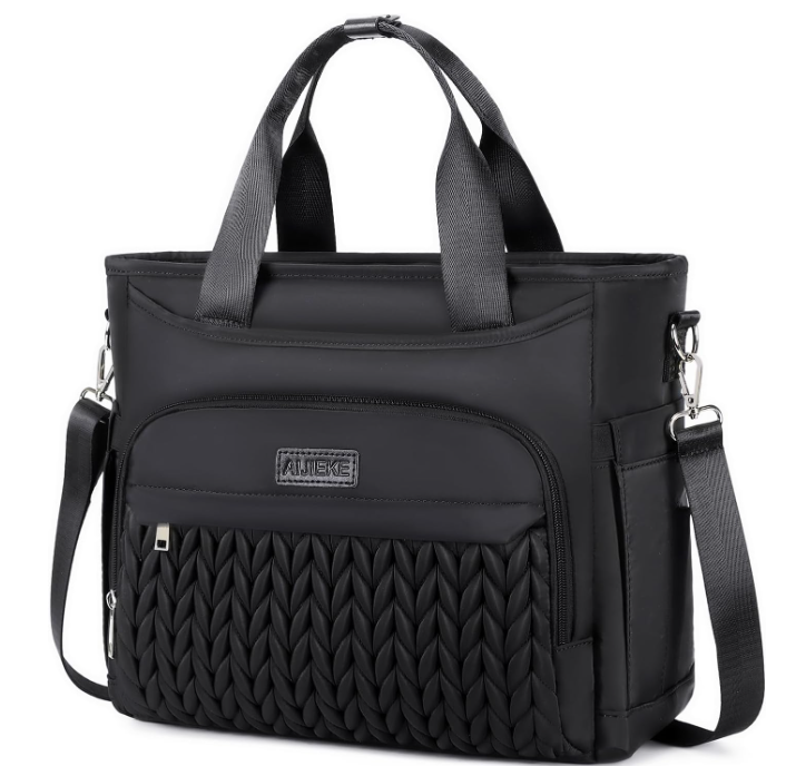 AIJIEKE Insulated Lunch Bag for Men Women, Lunch Box, Lunch Tote for Work, Large Leak Proof Cooler Bag with Removable Strap, Reusable Adult Lunchbag, Picnic, Office, Beach (A.Black)