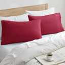 Nestl Burgundy King Pillow Cases 2 Soft King Size Pillow Case, 1800 Brushed Microfiber Pillowcases, Envelope Closure Pillowcase, King Pillow Covers, King Size Pillow Cases Set of 2, 20x40 Inches