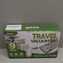 Vacuum Bags for Travel with Rechargeable air Pump, 9 Packs of 3 Sizes Vacuum Seal Bags for Clothing (9 Combo Set)