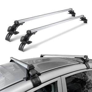 48" Universal Car Roof Rack Cross Bars, 176lbs / 80KG Load Capacity Roof Rack for Bare Roof, Aluminum Adjustable Crossbars Car Racks Roof Racks for Naked Cars SUVs Without Roof Side Rail