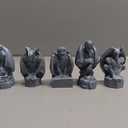 Rileryan 6 PCS Miniature Evil Gargoyles Figurines Statue for Halloween Village Decorations Accessories Mini Graveyard Cemetery Decor