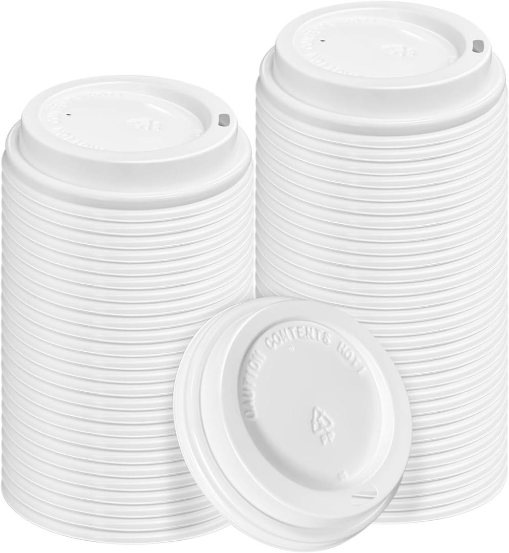 240 Pack Coffee Cup Lids, Disposable Coffee Lid, Leak Proof Plastic Lids for 10, 12, 16, 20, 24 oz Paper Cups, Hot Cup Lid 3.54 Inches/90 mm Diameter
