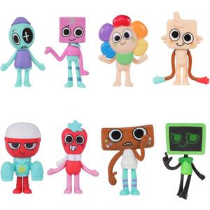 Action Figures, 8 Pcs for Action Games and Figures for Adult Birthday Party Cake Coasters and Gaming Fans