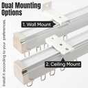Jos & Haz Ceiling Curtain Track Set – 3ft-13ft / 4 Meter – Premium Heavy Duty Curtain Track, Ceiling Mount and Wall Mount for Room Divider, Living Room, Bedroom, Office | Premium Heavy Duty, Curtain Track, Room Divider, Living Room, Bedroom, Office