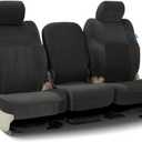 Coverking Custom Fit Seat Cover Designed for Select Honda Models: 1 Row, Velour Fabric, Charcoal Solid