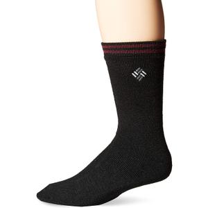 Columbia Men's 3 Pack Casual Cotton Crew Socks (6-12, Black)