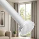 ALLZONE Tension Curtain Rods for Windows 40 to 157 Inches, Extra Long Curtain Rods No Drilling, No-Slip Tension Rod Hold Up to Heavy Drapes, Perfect for Bathroom, Bedroom, Patio & Room Divider, White