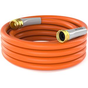 SPECILITE Garden Water Hose 15 ft x 5/8 in, Heavy Duty Leader Pipe Extension, Flexible, Lightweight Kink-less,Hybrid Rubber, with 3/4" Brass Fittings, Orange SPECILITE Garden Water Hose 15 ft x 5/8 in, Heavy Duty Leader Pipe Extension, Flexible, Lightweight Kink-less,Hybrid Rubber, with 3/4" Brass Fittings, Orange