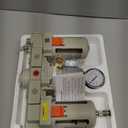 NANPU 1/4" 3/8" 1/2" NPT Air Drying System - Double Air Filters, Air Pressure Regulator Combo, 5 Micron Brass Element, 0-150 psi Gauge, Manual Drain, Metal Bracket (3/8" NPT)