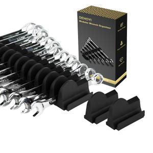 DEHOYI 40 pcs Modular Wrench Organizers for Tool Drawers - Wrench Rack with Metric&SAE Labels, Perfect Tool Storage Holder. Gift for father, brother and boyfriend (Black without Magnet) DEHOYI 40 pcs Modular Wrench Organizers for Tool Drawers - Wrench Rack with Metric&SAE Labels, Perfect Tool Storage Holder. Gift for father, brother and boyfriend (Black without Magnet)